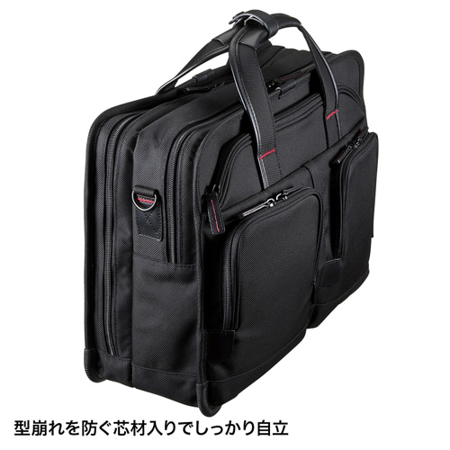 BAG-EXE8 / エグゼクティブビジネスバッグPRO（15.6インチワイド・ダブル・ブラック）