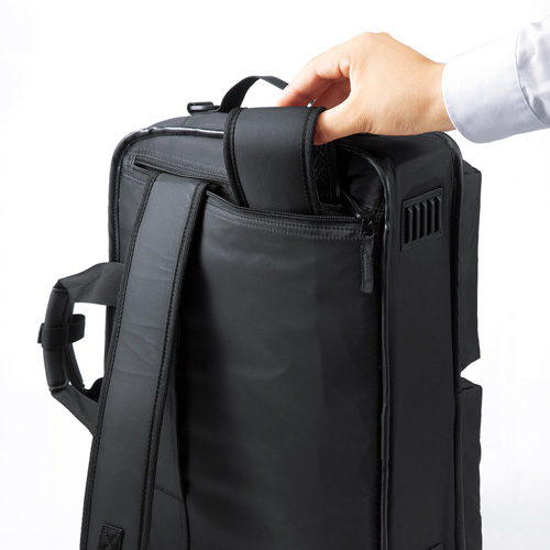 BAG-LW10BK / 超撥水・軽量PCバッグ（3WAYタイプ・15.6インチワイド・シングル・ブラック）