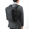 BAG-LW10BK / 超撥水・軽量PCバッグ（3WAYタイプ・16インチワイド・シングル・ブラック）