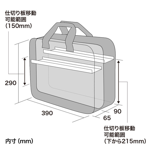 BAG-MPR3BKN / モバイルプリンタ/プロジェクターバッグ（15.6インチワイド対応・ブラック）