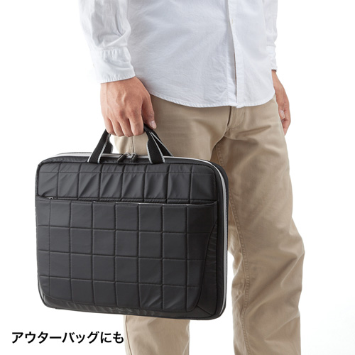 BAG-P20BK2 / 衝撃吸収PCケース（15.6インチワイド対応・ブラック）