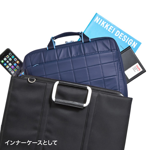 BAG-P20NV2 / 衝撃吸収PCケース（15.6インチワイド対応・ネイビー）