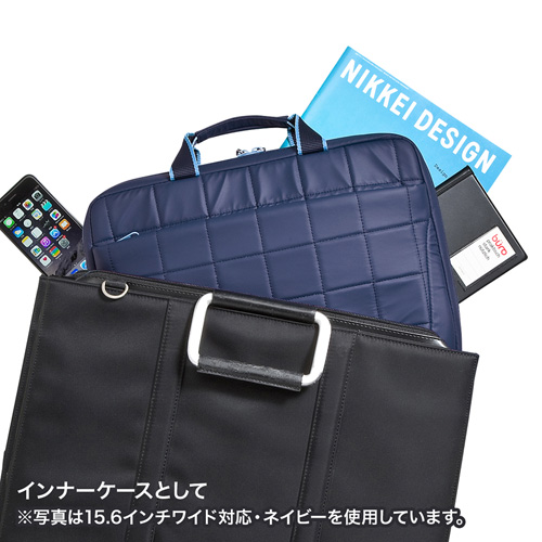 BAG-P21BK2 / 衝撃吸収PCケース（13.3インチワイド・ブラック）