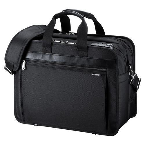 BAG-SL01BK / セキュリティビジネスバッグ（15.6インチワイド・ダブル・ブラック）