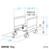 BAG-STN001BK キャスター付き鞄スタンド(ブラック) BAG-STN001BK / キャスター付き鞄スタンド(ブラック)