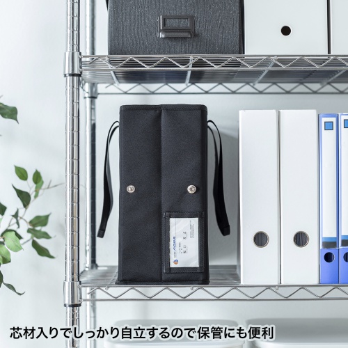 BAG-TW6BK【テレワークマルチバッグ（ワイド）】A4ファイルを横に2つ