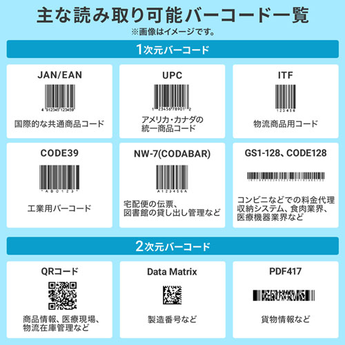 BCR-2DST3BK / 2次元バーコードリーダー（置き型・1次元バーコード対応）