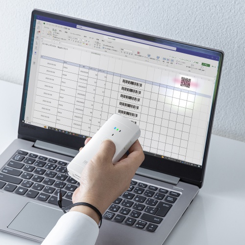 BCR-BT2D3W / Bluetooth対応2次元バーコードリーダー（抗菌）