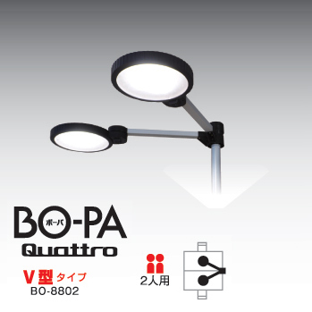 BO-8802 / オフィス・工場向けLED照明（2人用）　BO-PA-Quattro-