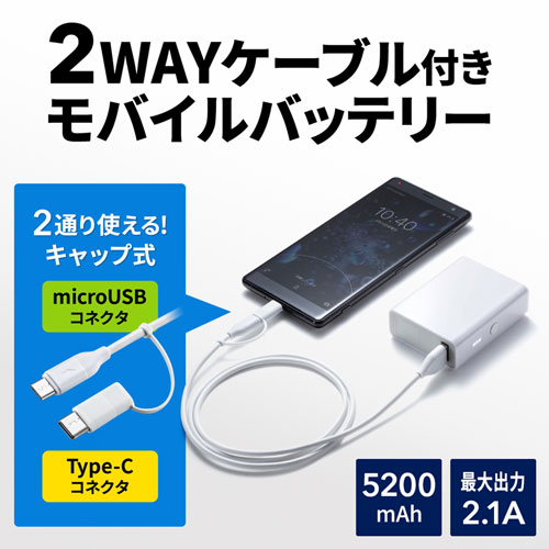 BTL-RDC13W / モバイルバッテリー（5200mAh）