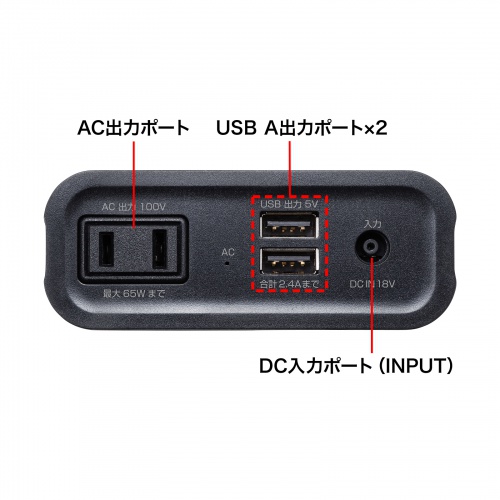 BTL-RDC16MG / モバイルバッテリー（AC・USB出力対応・マグネットタイプ）