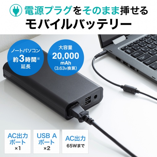 BTL-RDC16 / モバイルバッテリー（AC・USB出力対応）