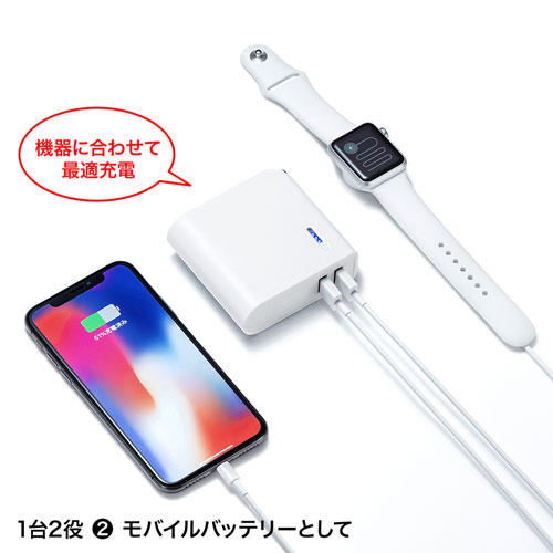 BTL-RDC17W / AC充電器一体型モバイルバッテリー（5200mAh）