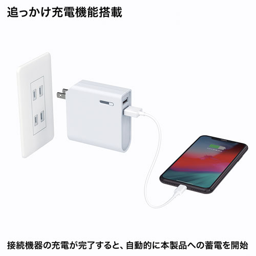 BTL-RDC17W / AC充電器一体型モバイルバッテリー（5200mAh）