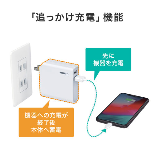 BTL-RDC17W / AC充電器一体型モバイルバッテリー（5200mAh）