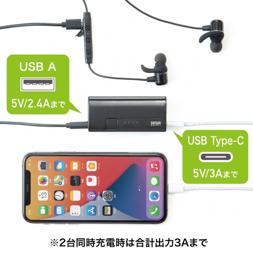 BTL-RDC21BK / モバイルバッテリー（USB Type-C対応・5000mAh）