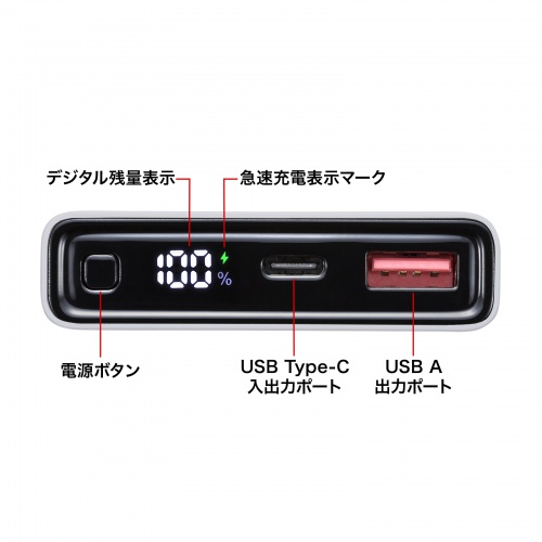 BTL-RDC27W / モバイルバッテリー（10000mAh・PD20W・ホワイト）