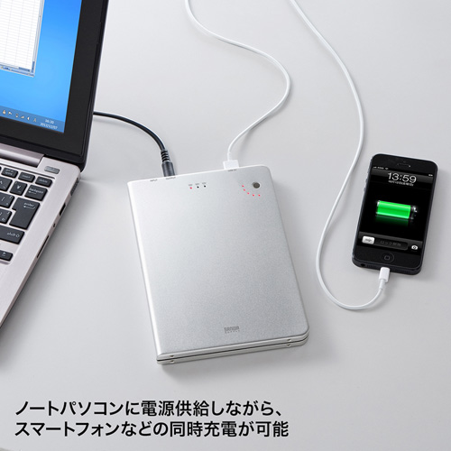 BTL-RDC6N / USB充電ポート付きノートパソコン用モバイルバッテリー