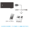 BTN-DC2NBK USB出力付きポータブルバッテリー電源 BTN-DC2NBK / USB出力付きポータブルバッテリー電源