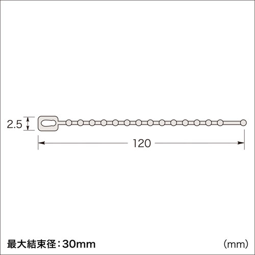 CA-608N2 / ケーブルタイ（長さ120mm・35本入り）