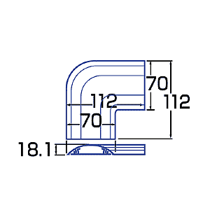 CA-A70L / ケーブルカバー（アルミ、L型）