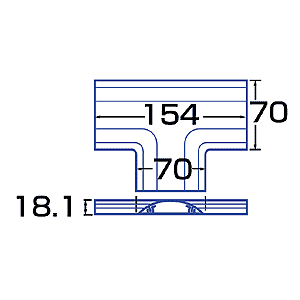 CA-A70T / ケーブルカバー（アルミ、T型）