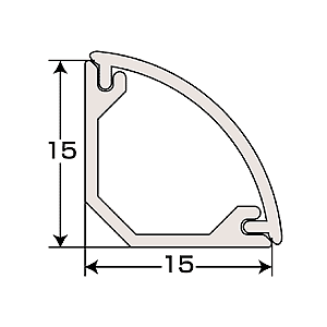 CA-C15 / ケーブルカバー（コーナー、アイボリー）