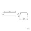 CA-KK22MWJ / CA-KK22MW用ケーブルカバー（幅22mm、直線、ミルキーホワイト）