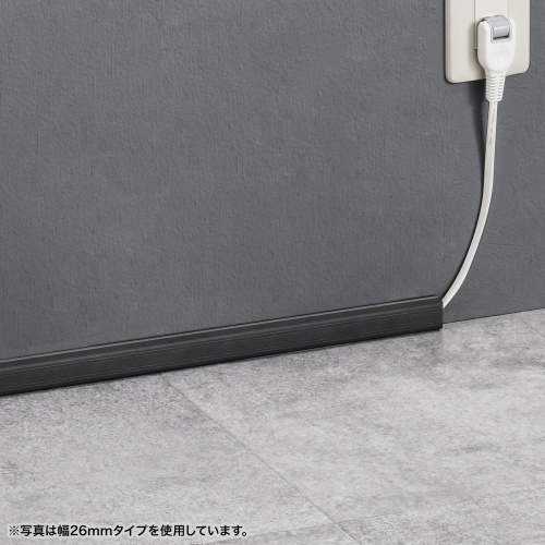 CA-KK33BK / 壁用ケーブルモール（幅33mm、角型、ブラック）