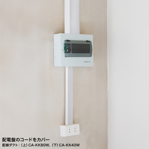 CA-KK40W / 配線ダクト（40×30×1000mm・ホワイト）