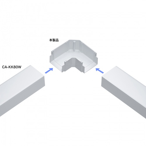 CA-KK80L / 配線ダクト（平面L型・ホワイト）