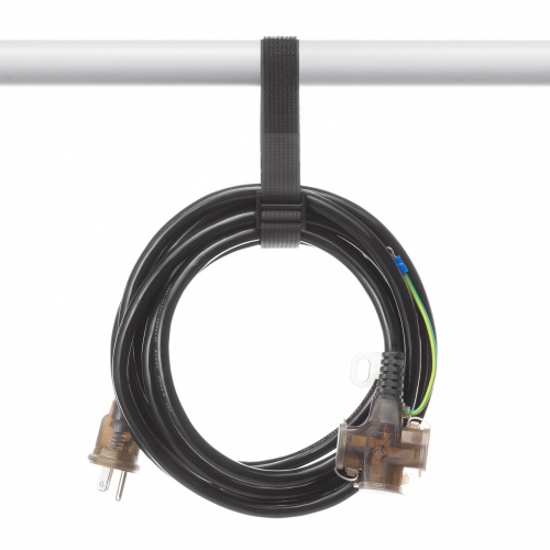 CA-MF10BK / 面ファスナー結束バンド(幅25mm・長さ3m・黒・専用カン付き)