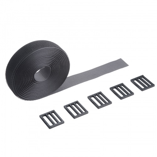 CA-MF10BK / 面ファスナー結束バンド(幅25mm・長さ3m・黒・専用カン付き)