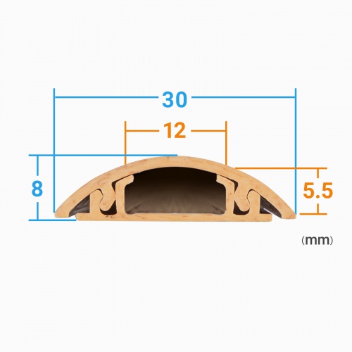 CA-R30NM / 床用ケーブルモール(幅30mm・長さ1m・ナチュラル木目)