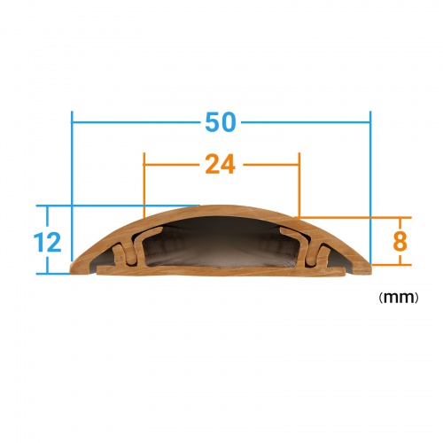 CA-R50LM / 床用ケーブルモール(幅50mm・長さ1m・ライト木目)
