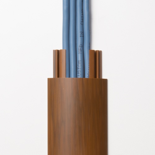 CA-R50M / 床用ケーブルモール（幅50mm・長さ1m・ダーク木目）