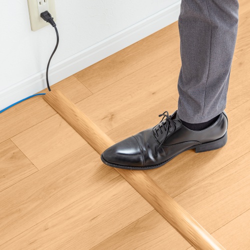 CA-R50NM / 床用ケーブルモール(幅50mm・長さ1m・ナチュラル木目)