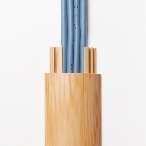 CA-R50NM / 床用ケーブルモール(幅50mm・長さ1m・ナチュラル木目)