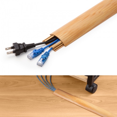 CA-R50NM / 床用ケーブルモール(幅50mm・長さ1m・ナチュラル木目)