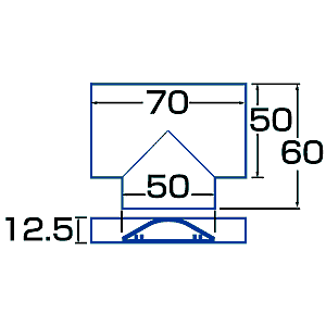 CA-R50T / ケーブルカバー（T型、アイボリー）