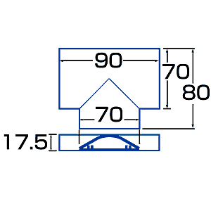 CA-R70GYT / ケーブルカバー（T型、グレー）