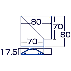 CA-R70L / ケーブルカバー（L型、アイボリー）