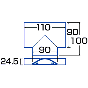 CA-R90GYT / ケーブルカバー（T型、グレー）