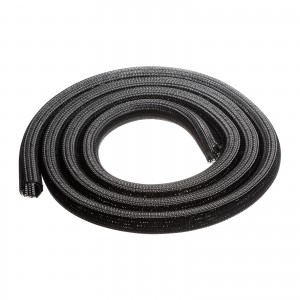 CA-SL19BK2 / 編組ケーブルスリーブ(ブラック・2m巻き・内寸直径19mm)