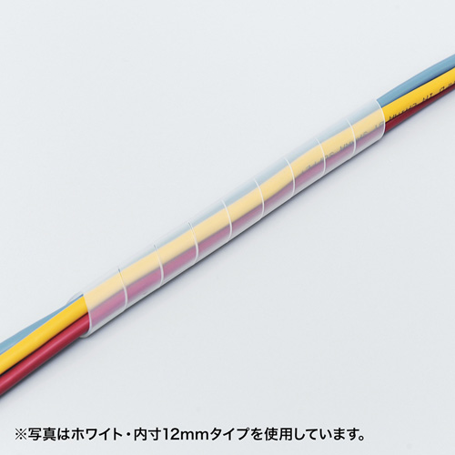 CA-SP15BK / ケーブルタイ（スパイラル・ブラック）2m巻き・内寸直径15mm