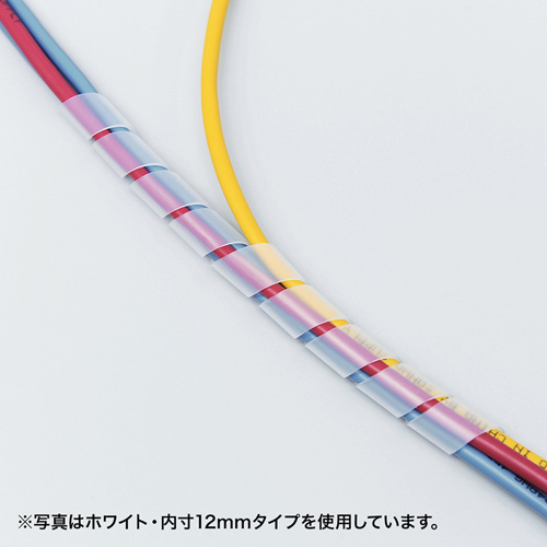 CA-SP15BK / ケーブルタイ（スパイラル・ブラック）2m巻き・内寸直径15mm