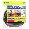 CA-SP15BK / ケーブルタイ（スパイラル・ブラック）2m巻き・内寸直径15mm