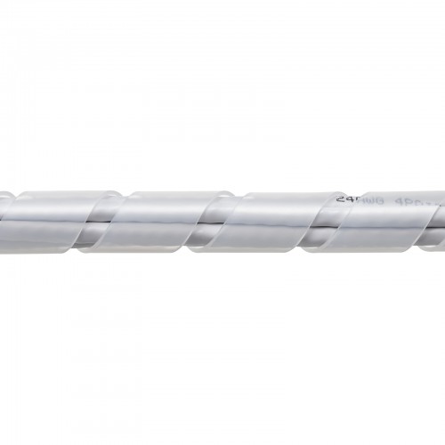 CA-SP15W-5N【ケーブルタイ（スパイラル・ホワイト）5m巻き・内寸直径15mm】巻き付けるだけで、ケーブルすっきり。スパイラルタイプのケーブルタイ。内寸15mm・長さ5m、ホワイト。  | サンワサプライ株式会社