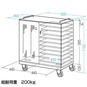 CAI-CAB22 / ノートパソコン収納キャビネット