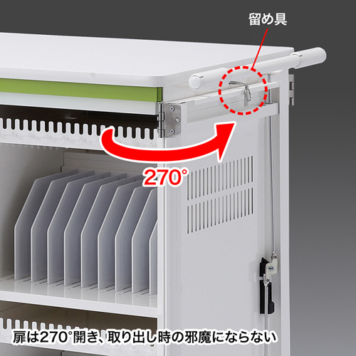 CAI-CAB25W / タブレット収納保管庫（前後扉仕様・ホワイト）